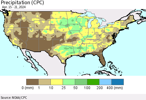 United States Precipitation (CPC) Thematic Map For 4/15/2024 - 4/21/2024