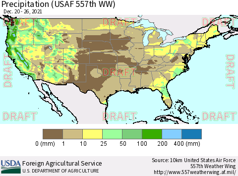 United States Precipitation (USAF 557th WW) Thematic Map For 12/20/2021 - 12/26/2021