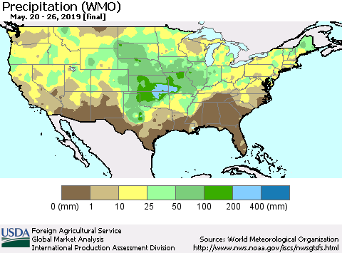 United States Precipitation (WMO) Thematic Map For 5/20/2019 - 5/26/2019