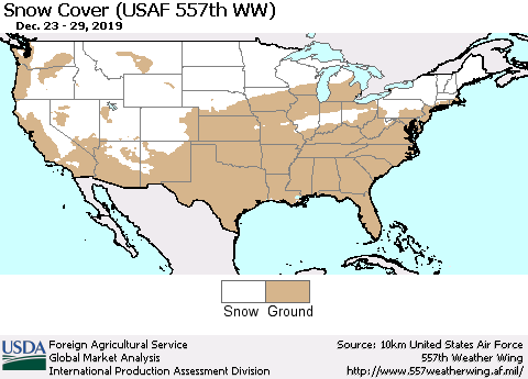 United States Snow Cover (USAF 557th WW) Thematic Map For 12/23/2019 - 12/29/2019