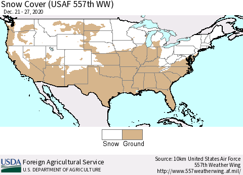 United States Snow Cover (USAF 557th WW) Thematic Map For 12/21/2020 - 12/27/2020