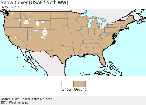 United States Snow Cover (USAF 557th WW) Thematic Map For 5/10/2021 - 5/16/2021