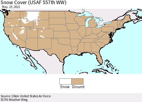 United States Snow Cover (USAF 557th WW) Thematic Map For 5/17/2021 - 5/23/2021