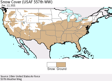 United States Snow Cover (USAF 557th WW) Thematic Map For 12/6/2021 - 12/12/2021
