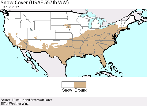 United States Snow Cover (USAF 557th WW) Thematic Map For 12/27/2021 - 1/2/2022