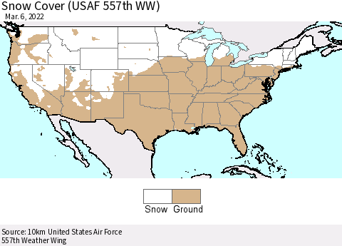 United States Snow Cover (USAF 557th WW) Thematic Map For 2/28/2022 - 3/6/2022