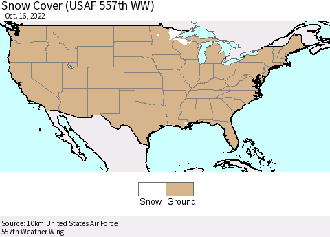 United States Snow Cover (USAF 557th WW) Thematic Map For 10/10/2022 - 10/16/2022