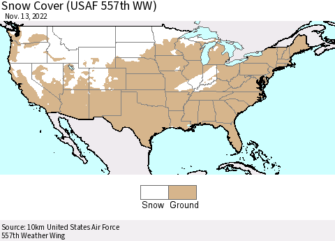 United States Snow Cover (USAF 557th WW) Thematic Map For 11/7/2022 - 11/13/2022