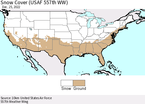 United States Snow Cover (USAF 557th WW) Thematic Map For 12/19/2022 - 12/25/2022