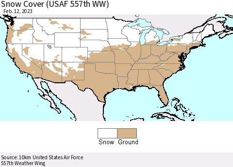 United States Snow Cover (USAF 557th WW) Thematic Map For 2/6/2023 - 2/12/2023