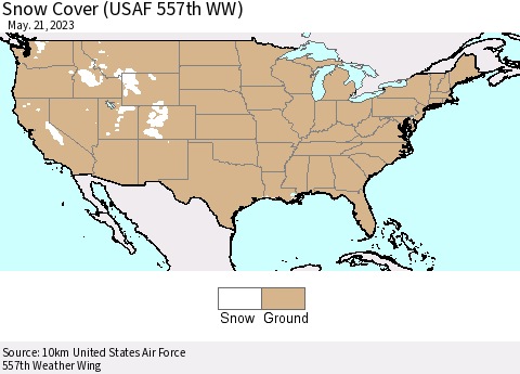 United States Snow Cover (USAF 557th WW) Thematic Map For 5/15/2023 - 5/21/2023