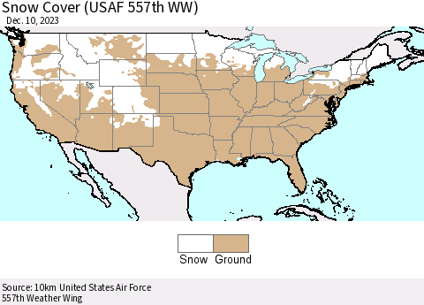 United States Snow Cover (USAF 557th WW) Thematic Map For 12/4/2023 - 12/10/2023