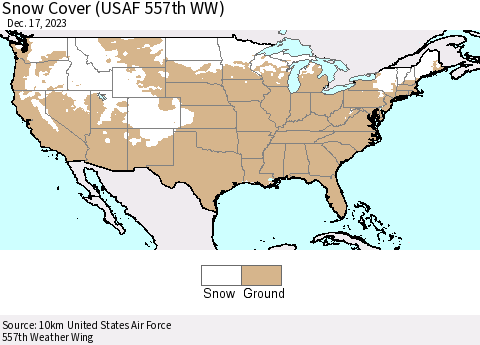 United States Snow Cover (USAF 557th WW) Thematic Map For 12/11/2023 - 12/17/2023