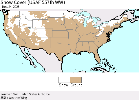 United States Snow Cover (USAF 557th WW) Thematic Map For 12/18/2023 - 12/24/2023