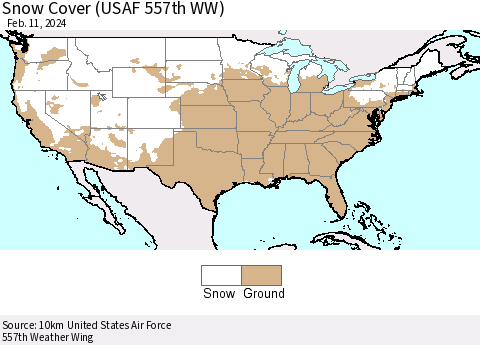 United States Snow Cover (USAF 557th WW) Thematic Map For 2/5/2024 - 2/11/2024