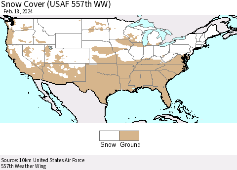 United States Snow Cover (USAF 557th WW) Thematic Map For 2/12/2024 - 2/18/2024