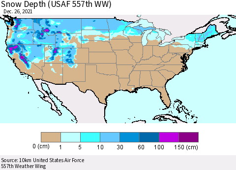 United States Snow Depth (USAF 557th WW) Thematic Map For 12/20/2021 - 12/26/2021