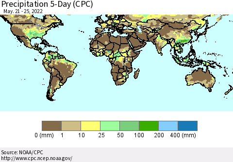 World Precipitation 5-Day (CPC) Thematic Map For 5/21/2022 - 5/25/2022