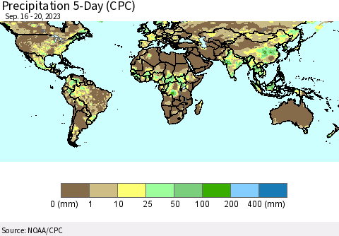 World Precipitation 5-Day (CPC) Thematic Map For 9/16/2023 - 9/20/2023