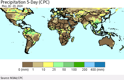 World Precipitation 5-Day (CPC) Thematic Map For 5/16/2024 - 5/20/2024