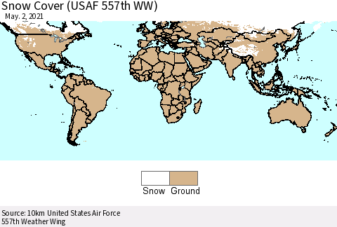 World Snow Cover (USAF 557th WW) Thematic Map For 4/26/2021 - 5/2/2021