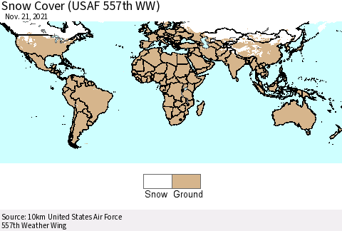 World Snow Cover (USAF 557th WW) Thematic Map For 11/15/2021 - 11/21/2021