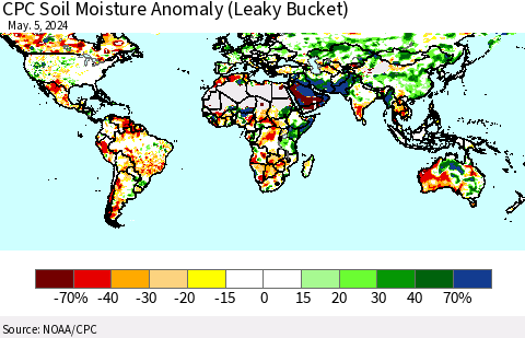 World CPC Soil Moisture Anomaly (Leaky Bucket) Thematic Map For 5/1/2024 - 5/5/2024