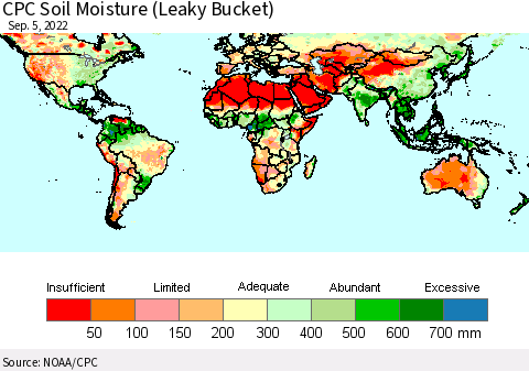 World CPC Soil Moisture (Leaky Bucket) Thematic Map For 9/1/2022 - 9/5/2022
